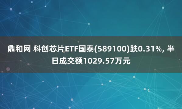 鼎和网 科创芯片ETF国泰(589100)跌0.31%, 半日成交额1029.57万元